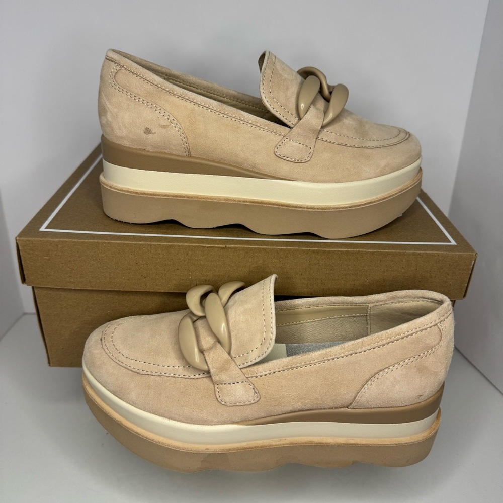 Dolce Vita Jaksen Platform Loafers – Size 6 – Dune Suede – NIB - Picture 3 of 13